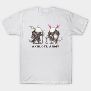 Axolotl Army medieval - Armored Ajolotl T-Shirt